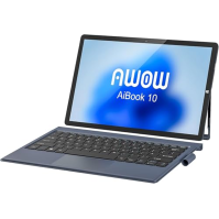 AWOW 10,1'' Tablet PC Wi-11 s Gen12 N100, 12 GB LPDDR4, 256 GB eMMC, dotykovým displejem a odnímatelnou německou QWERTY klávesni